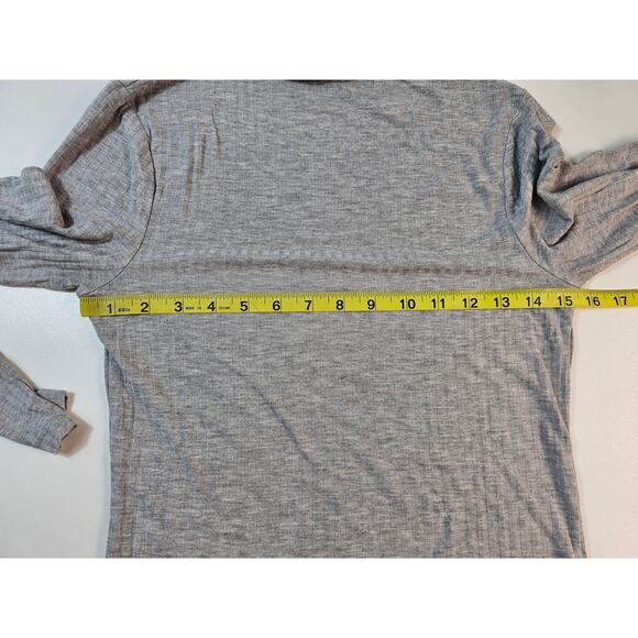 Christian Siriano Ribbed Knit Mock Neck Long Sleeve Top, Women's S SOFT peru ^ - Picture 7 of 8